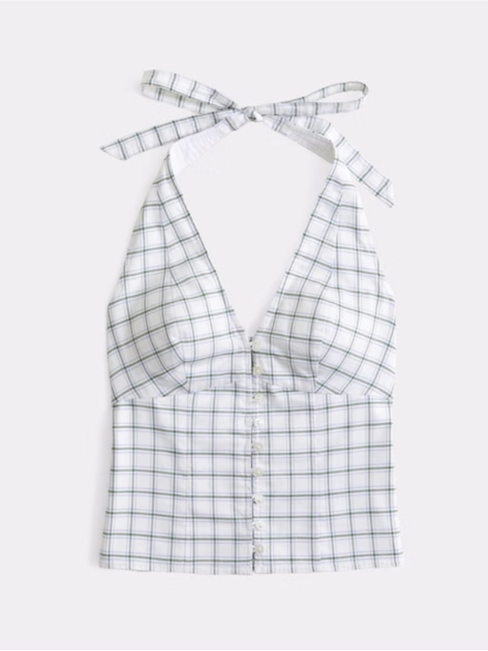 Abercrombie & Fitch Button Front Halter Top